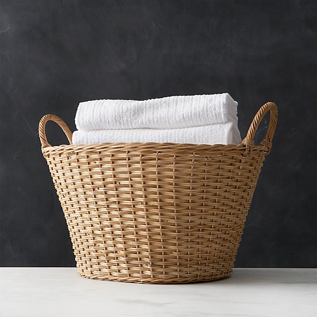 wicker laundry basket