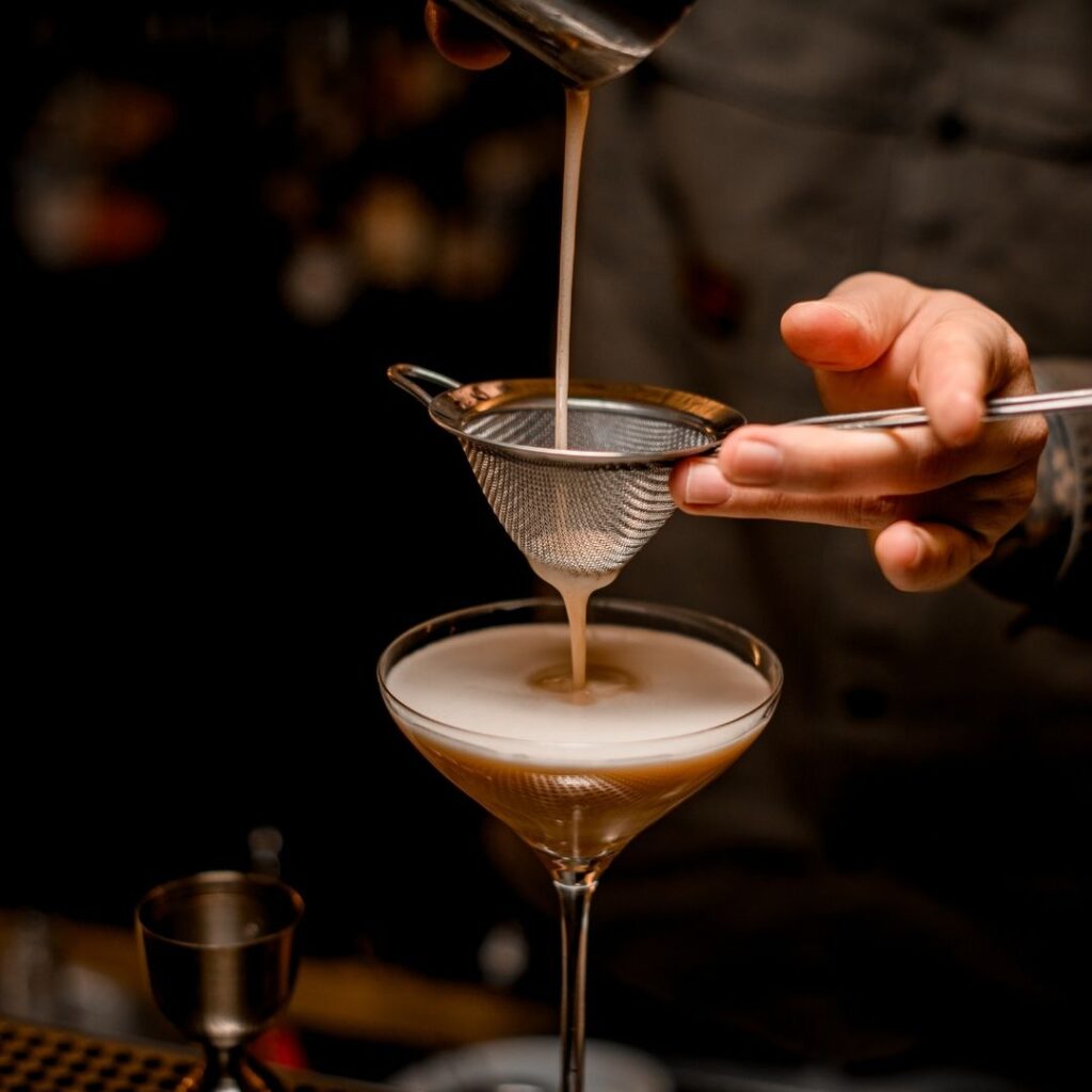 bartender making espresso martini